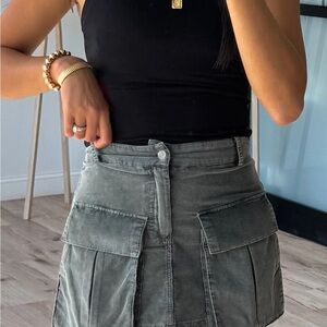 Cargo Corduroy Skirt